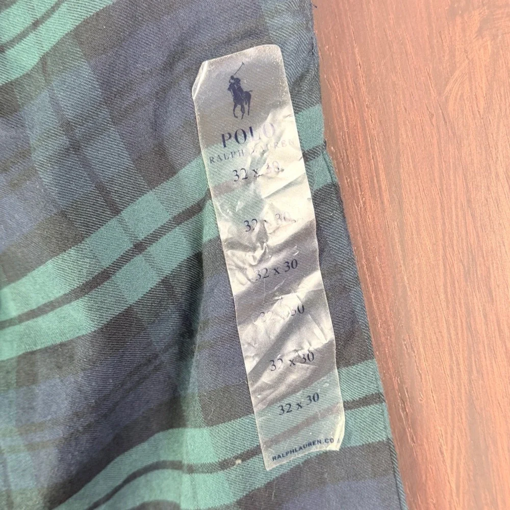 Polo Ralph Lauren Stretch Slim Fit Pants Men 32x30 Black Watch Tartan Plaid NEW